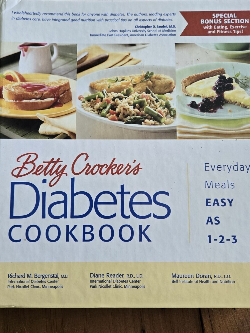 Betty Crocker's Diabetes Cookbook Everyday Meals Easy As 1 2 3